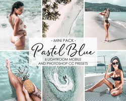 Pastel Blue Lightroom Mobile Presets Pack For iPhone And Photoshop