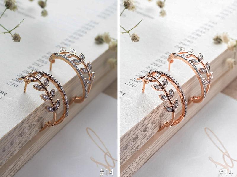 Rose Gold Jewelry Lightroom Presets and Photoshop Desktop Filters