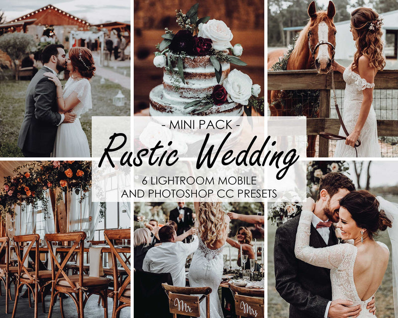Rustic Wedding Presets For Adobe Lightroom And Photoshop CC