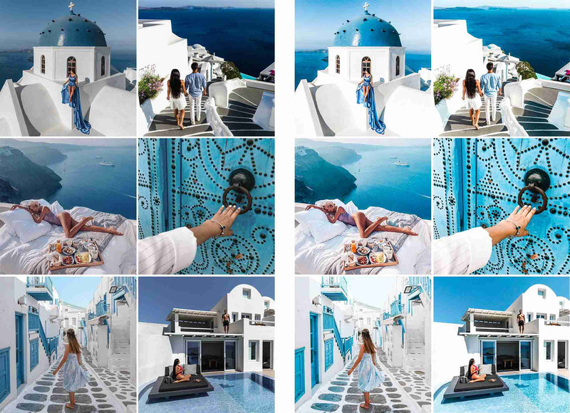 Santorini Blue Lightroom Presets For Mobile And Desktop Photos Of Your Greek Holiday