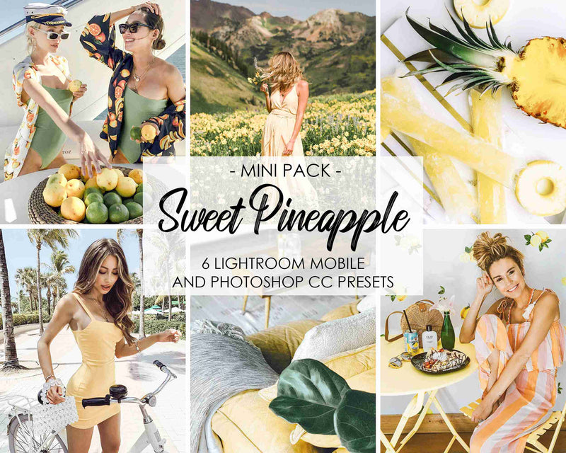Sweet Pineapple Lightroom Mobile Presets And Photoshop Filters
