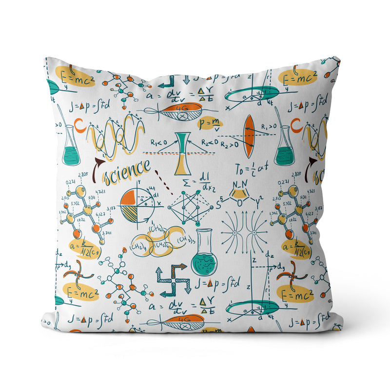 Decorative Throw Pillow, Chemistry Pillow Print, Back To School Pillow, Contemporary Modern Home Decor