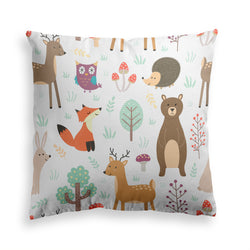 Fox Deer Animal Pillow Print, Kids Children Pillow, Contemporary Modern Home Decor, Pillow Cover