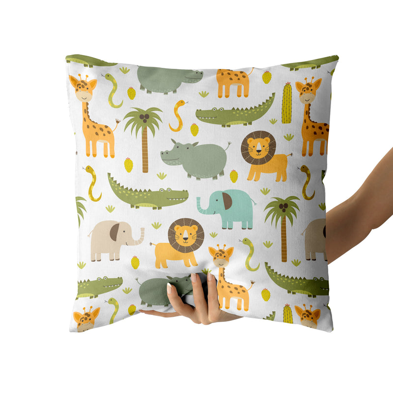 Decorative Throw Pillow  Funny Animal Print, Kids Pillow, Nursery Pillow
