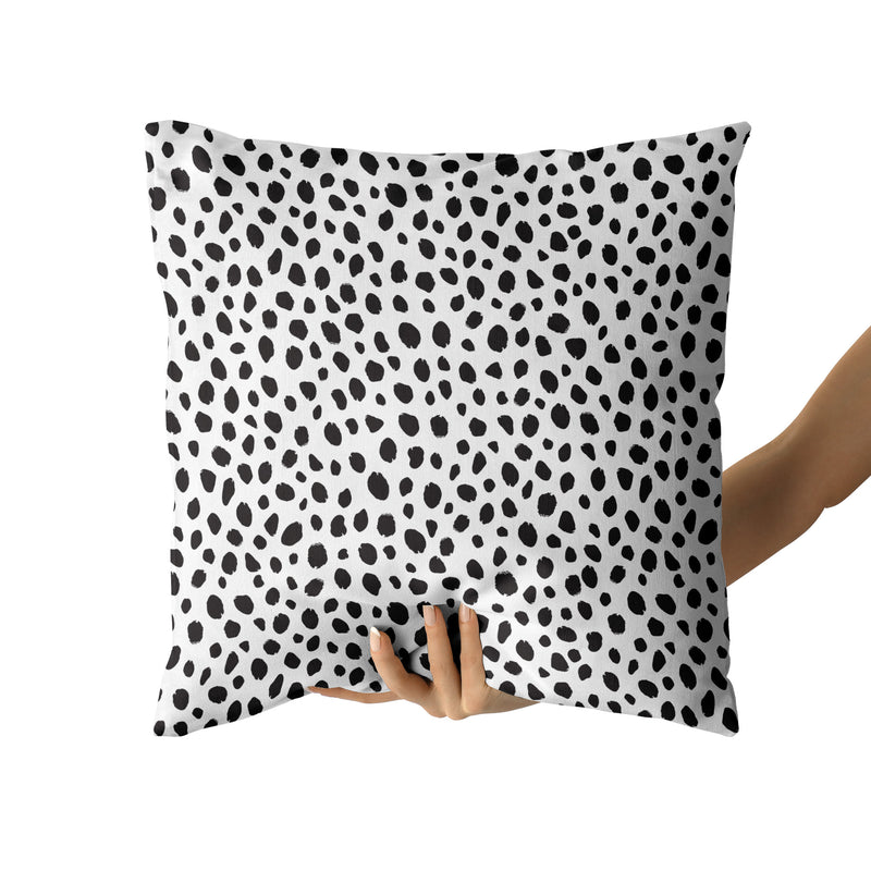 Polka Dots, Animal Pillow Print, Black Dots Pillow, Home Decor Pillow