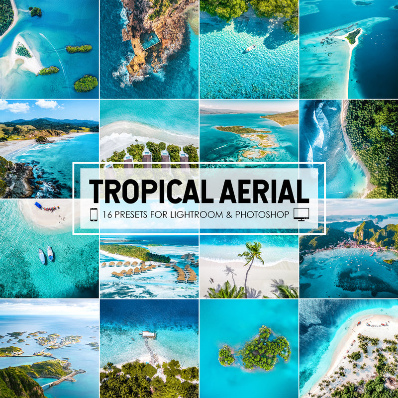 Tropical Aerial Lightroom Presets For Drone DJI Photography