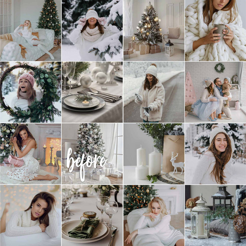 White Christmas Presets For Lightroom CC and Photoshop